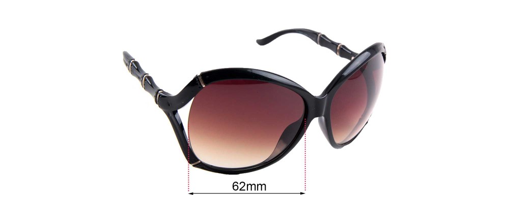 Sunglass Fix Replacement Lenses for Gucci GG3509/S - 62mm Wide